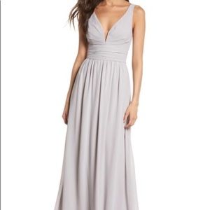 Lulus Silver Bridesmaid Gown